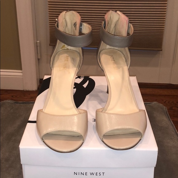 Nine West Graby Peep Toe Leather Heels - Picture 5 of 8